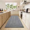 thumbnail image 2 of Softlife Bathroom Rug Soft Absorbent Microfiber Bathroom Rugs Washable Bath Mat,24"x70",Gray, 2 of 5