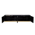 thumbnail image 2 of Sanford Black High Gloss Wood with Gold Accent Modern TV Stand, 2 of 4