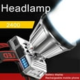 thumbnail image 4 of 2400 Lumen Super Bright Rechargeable High Power Headlamp High Power Head Lamp UK L2W7, 4 of 8