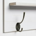 thumbnail image 3 of American Art Decor Addie Joy Grateful Decorative Key Holder & Mail Organizer with Wall Hanging Storage Basket, Shelf, and Hooks - Distressed White Wash, 3 of 6