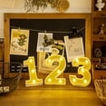 thumbnail image 4 of Christmas sale! Decorative LED Light Up Number Letters, Plastic Marquee Number Lights Sign Party Wedding Decor Battery Operated, 4 of 6