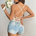 thumbnail image 7 of ALLLIST V Neck Womens Tops Camisole Strap Lace Bodysuit Floral Trendy Beige Pullover Womens Clothing, 7 of 7