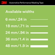 3M 233+ Automotive Refinish Masking Tape, 36mm x 32m, 1 Roll