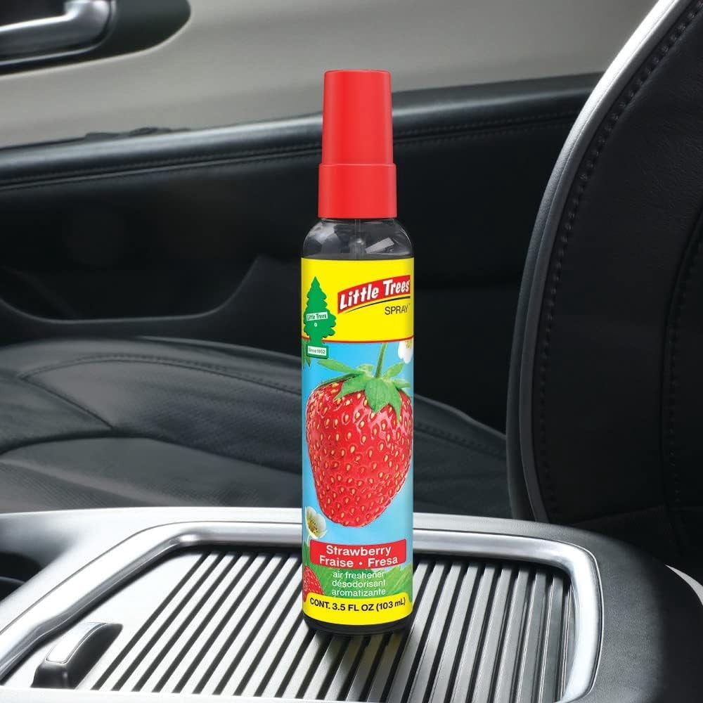 Little Trees Strawberry Scent Car Spray Air Fresheners Non-Aerosol 3.5oz 3 PACK