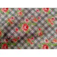 thumbnail image 4 of oneOone Organic Cotton Voile Fabric Leaves & Floral Check Print Sewing Fabric BTY 42 Inches Wide, 4 of 4