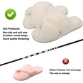 thumbnail image 4 of Ginisom Women's Fuzzy Slippers Cross Band Fluffy Open Toe House Slide Slipper, 4 of 6