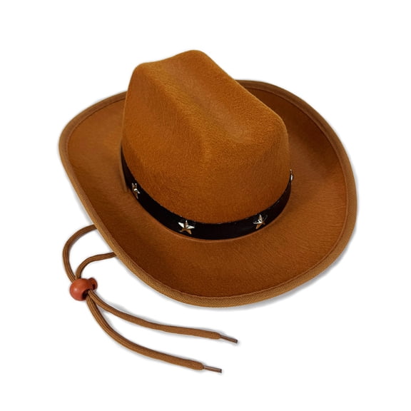 RUINIXCW Western Toddler Baby Girl Boy Cowgirl Hat Kids Cowboy Hat Felt Wide Brim Hats with Star Leather Belt Dessy Hats Themed Party Cap with String Wedding Party Costume