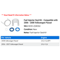 thumbnail image 2 of Fuel Injector Seal Kit - Compatible with 2006 - 2008 Volkswagen Passat 2007, 2 of 2