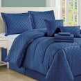 thumbnail image 2 of Spirit Linen Home - Queen Bed in a Bag Navy Comforter Set, 2 of 2