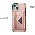 thumbnail image 4 of Crossbody Wallet Phone Cases for iPhone 14 Plus, iPhone 14 Plus(6.7 inches) Wallet Phone Case, Premium Leather Phone Case for iPhone 14 Plus(6.7 inches) - Rose Gold, 4 of 14