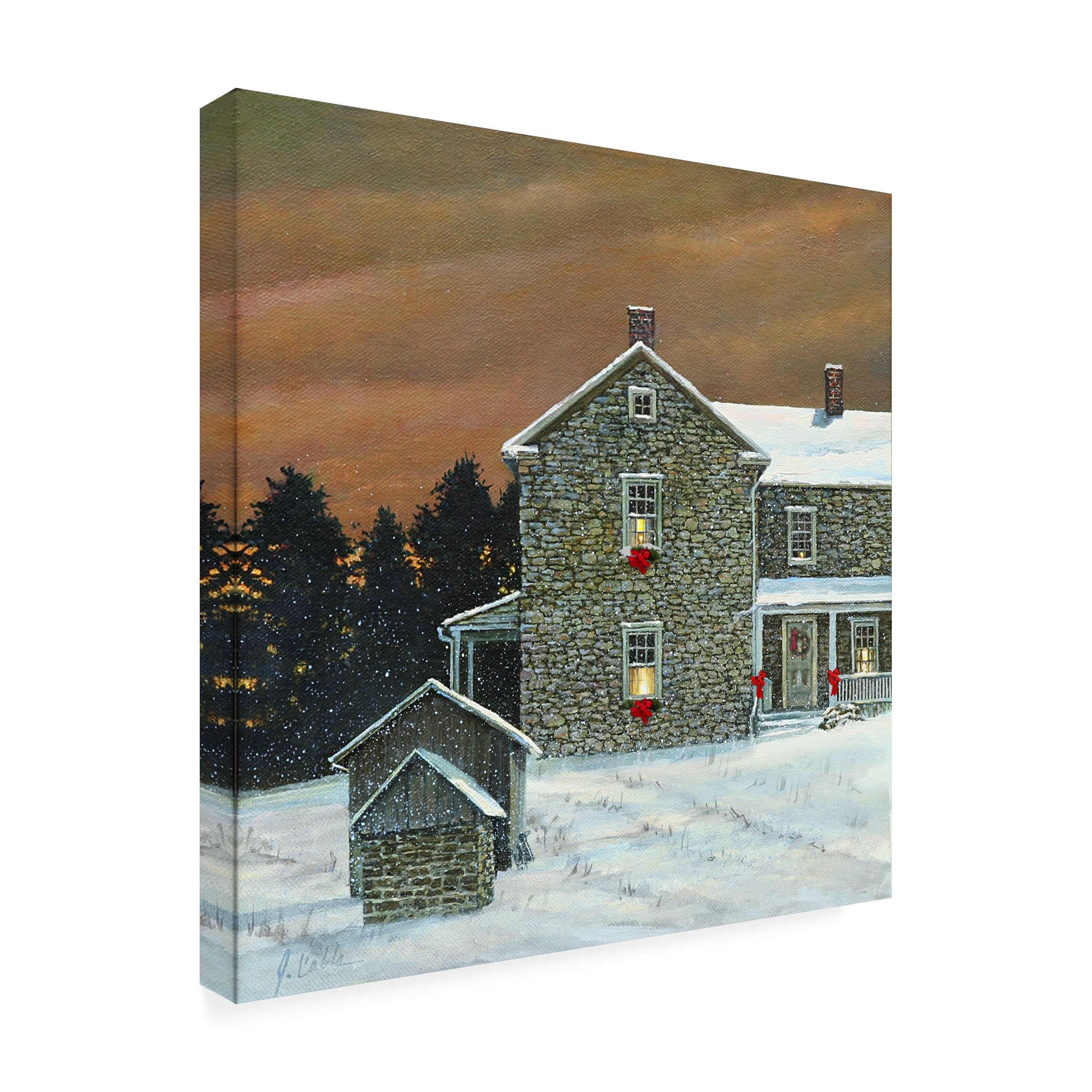 Jerry Cable 'Blowing Snow' Canvas Art