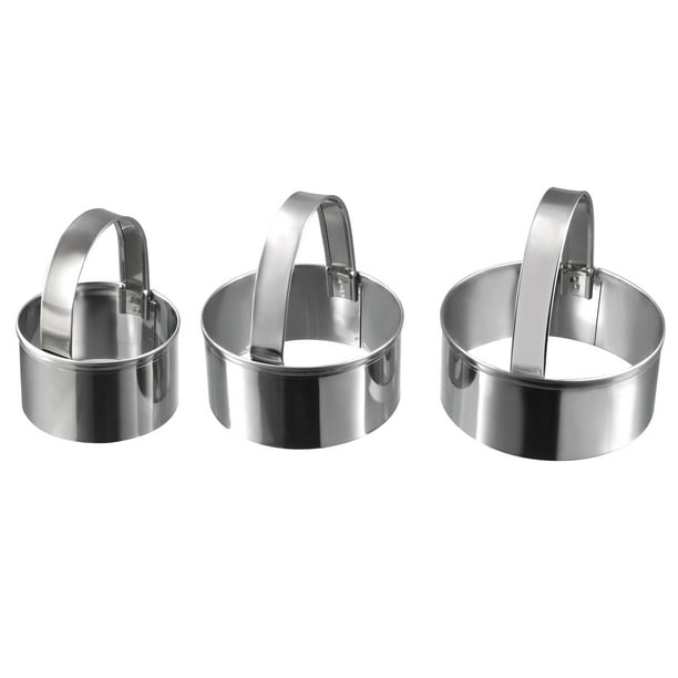 Round Shaped Stainless Steel Cookie Cutter, by Uxcell 3 Pieces - Walmart.com