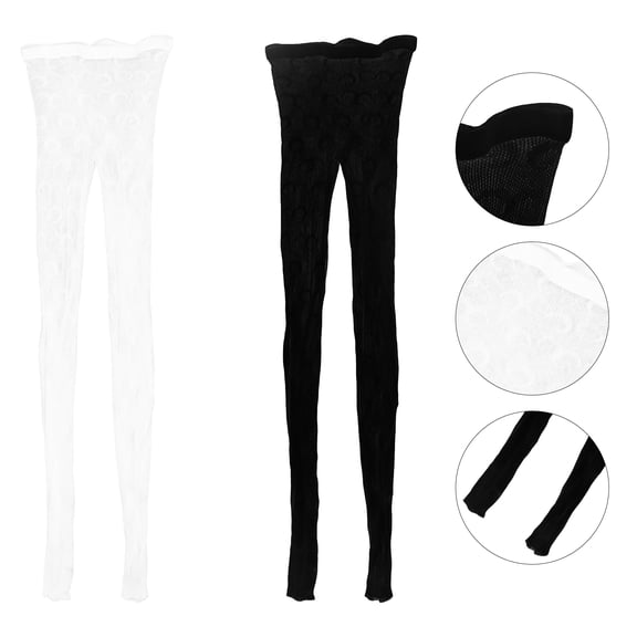 ibasenice High Waist Pantyhose Polyester 2Pack Stretchable for Women Daily Wear