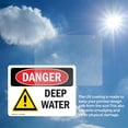 thumbnail image 5 of (2 Pack) Deep Water OSHA Danger Sign 18 Inch X 12 Inch Vinyl Label Decal Sticker Weather Resistant, UV Protected for Workplace, Business, and Construction Site, Made in the USA, 5 of 6