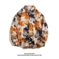 thumbnail image 4 of Camisa de manga larga con flores estilo vintage de Hong Kong para hombres y mujeres, informal, con protección solar, versátil, para parejas, 4 of 5