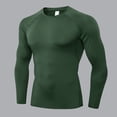 thumbnail image 2 of SUYIDA Men's Velvet Fitness Top, Long Sleeve Elastic Sports Tee, Training Running Quick Dry Shirt, 2 of 4
