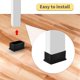 thumbnail image 3 of 16 Pack Rectangular Pvc End Caps - Flexible Chair/table Legs 20mm X 40mm (13/16" X 1-9/16") Black, 3 of 3