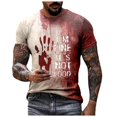 thumbnail image 1 of T-shirt Résille d'Halloween pour Homme, Imprimé, Manches Courtes, Col Rond, Chandails d'Entraînement pour Hommes, T-Shirt à Col, T-Shirt Ample de Concert pour Hommes, Hauts, 1 of 4