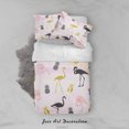 thumbnail image 3 of 3D Flamingo Animal Rosa Juego de Funda de edredón Juego de Funda de edredón Fundas de almohada Lxl, 3 of 3