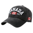 thumbnail image 1 of GDREDA Womens Sun Hat Canada Baseball Cap Canada Day Embroidered Maple Leaf Flag Adjustable Hat，Black, 1 of 8