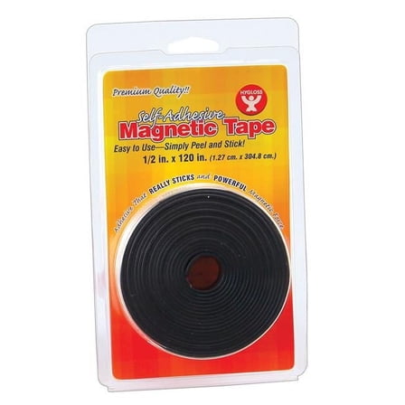 Hygloss Products  0.5 x 10 in. Magnetic Tape Self Adhesive - 6 Roll