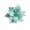 Blue, variant on 10.83-Inch Artificial Poinsettia Stem, Glitter Christmas Flower Pick, Layered Petals and Leaves Arranged on a Long Decorative Stem, Cloth Petals with Sparkling Surface Accents