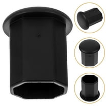 BESTOYARD Hockey Stick End Cap Replacement Black Tpe Octagonal Tube End Cover