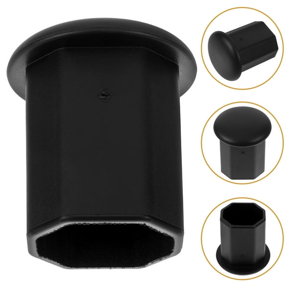 BESTOYARD Hockey Stick End Cap Replacement Black Tpe Octagonal Tube End Cover