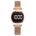 thumbnail image 2 of 2020 Nuevo Reloj Mujer Con Correa Aleación Magnética LED Lujo Reloj Digital Oro Rosa Reloj Cuarzo Con Pantalla Táctil para Mujer Reloj para Mujer XR4294 (oro Rosa) Oro Rosa, 2 of 9