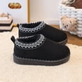 thumbnail image 2 of SERTGUTR Kids Fleece Lined Snow Boots, Slip-On Embroidered Winter Shoes, Non-Slip Chunky Sole Warm Ankle Boots, Everyday School Outdoor Boys Girls Boots(3.5-4 Years,25), 2 of 6