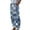 Blue, variant on PMUYBHF Womens Camo Pants Joggers Women Fashion Elastic Waist Pant with Pocket Loose Harem Pants Printed Crop Pants Women Dress Pants Stretch Straight Leg High Waist Christmas Pants for Women Pj