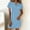 Blue, variant on Womens Short Sleeve Dress Baggy Pockets Velvet Collared Midi Dress Casual Solid Color Button Dwon Lounge Dress