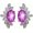 Black Vermeil, variant on 925 Sterling Silver Pink Star Ruby Earrings Elegant Women's Star Earrings, Perfect Handmade Jewelry Gift for Everyday Wear or Special Occasions Silver