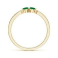 thumbnail image 2 of ANGARA Natural Vintage Inspired Two Stone Emerald Ring with Diamonds in 14K Yellow Gold for Women (Size-3mm) | May Birthstone, Birthday, Anniversary, Jewelry Gift for Women | Natural Emerald Ring, 2 of 8