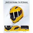 thumbnail image 3 of Casco de moto ILM integral DOT modelo JK313 (S, amarillo), 3 of 7