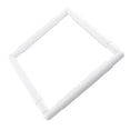 thumbnail image 1 of Plastic Clip Frame  Embroidery Tool Universal Cross Stitch Quilting Craft 20.3x20.3cm White, 1 of 7