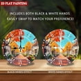 thumbnail image 3 of Wooden Wall Clock with Autumn Street Scene Art Roman Numerals for Artistic Home Decor, Battery Operated(AA Batteries Not Inclued), Silent Movement, Accurate Time, Size 9. 8in/25cm, 3 of 8