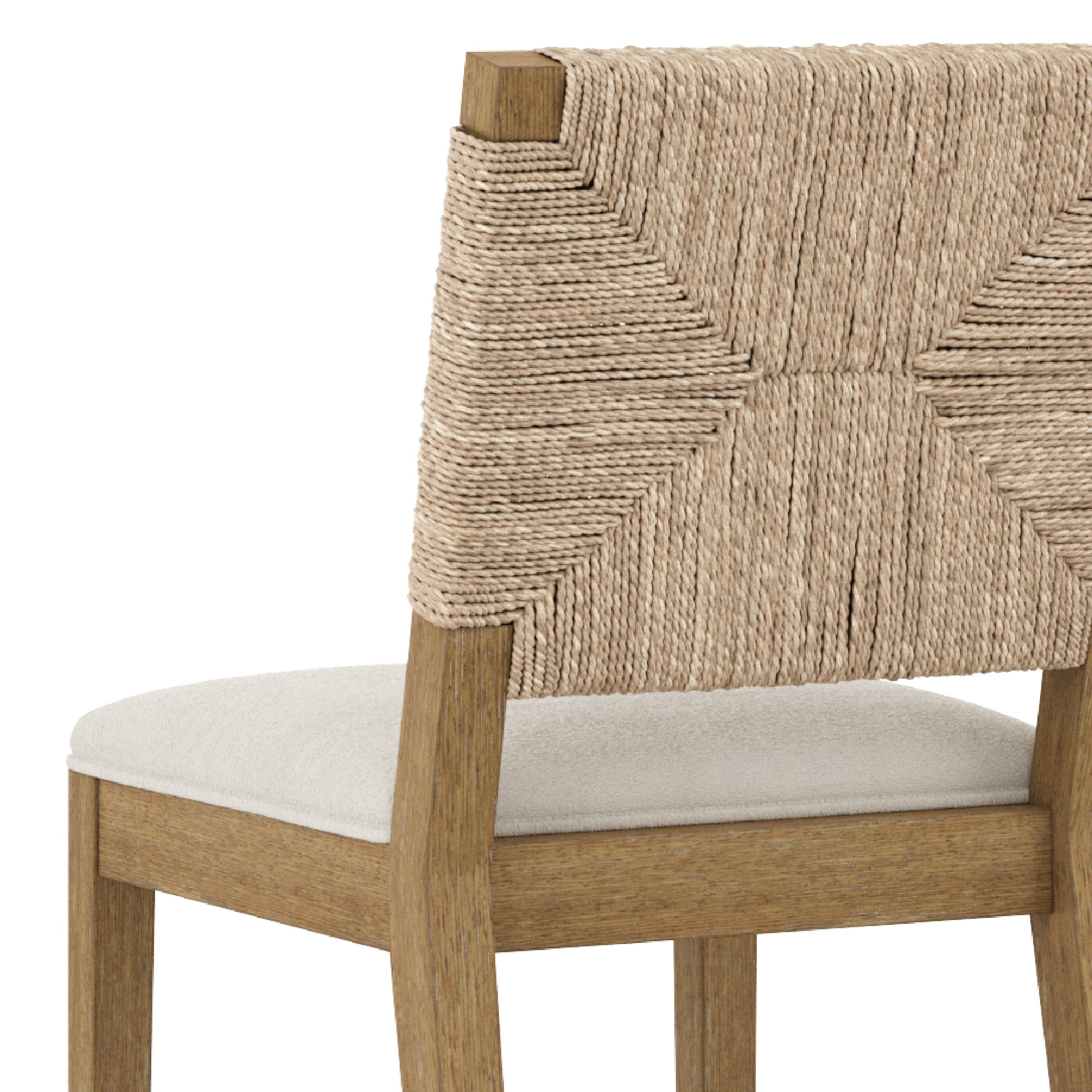 Nathan James Beacon Bohemian Boucle Bar Stool with Back, Bar Height Kitchen Island Chair, Seagrass Bar Stool, Cream Boucle/Brushed Light Brown