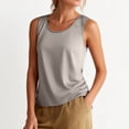thumbnail image 2 of OIOLOYJM Silk Satin Tank Tops for Women Scoop Neck Sleeveless Butter Soft Camisole Tops 2026 Summer Basic Travel Vacation Blouses Light Gray XL, 2 of 5