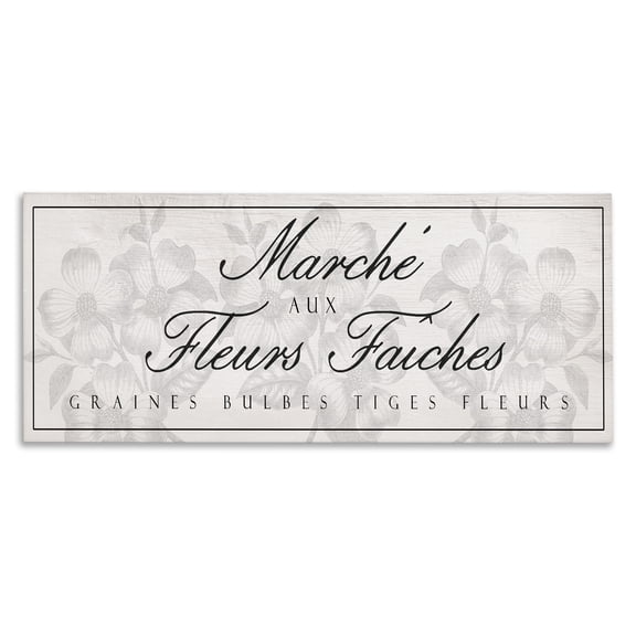 Stupell Industries Cottage Vintage French Flower Market Canvas Art, 24 x 10, by Lil' Rue