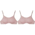 thumbnail image 2 of Fruit of the Loom Women's Breathable Cami Bra with Convertible Straps 2-Pack, Light Pink, 38B, 2 of 7