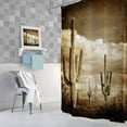 thumbnail image 4 of Western Cactus Decor Shower Curtain for Bathroom, Vintage Tropical Succulent Plant Desert Fabric Shower Curtains Set, Southwestern Restroom Accessories with Hooks 72X72Inches, 4 of 4