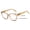Brown, variant on V.W.E. Women Cateye Progressive Clear Lens Reader - Zero Power On top - Translucent Pastel Reading Glasses +2.25