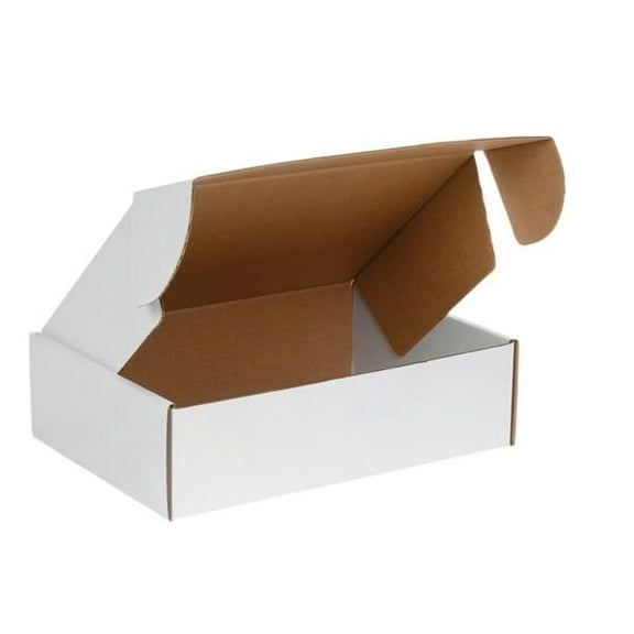 Ucanpack Deluxe Mailer Box Corrugated Moving Boxes 3mm Thick Medium White, 11 x 8¾ x 2" - 50 Pcs