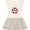 Natural with Stripes, variant on Inktastic Soccer Player Sports Lover Girls Toddler Dress
