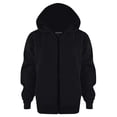thumbnail image 2 of Boys and Girls Hoodies Fleece Pullover & Zip-Up Sweatshirts Plain Basic Everyday Wear 6-12 Months 12-24 Months 2T 3T 4T 5T 6T 7T 8T 9T Children(Black,7-8 Years), 2 of 4
