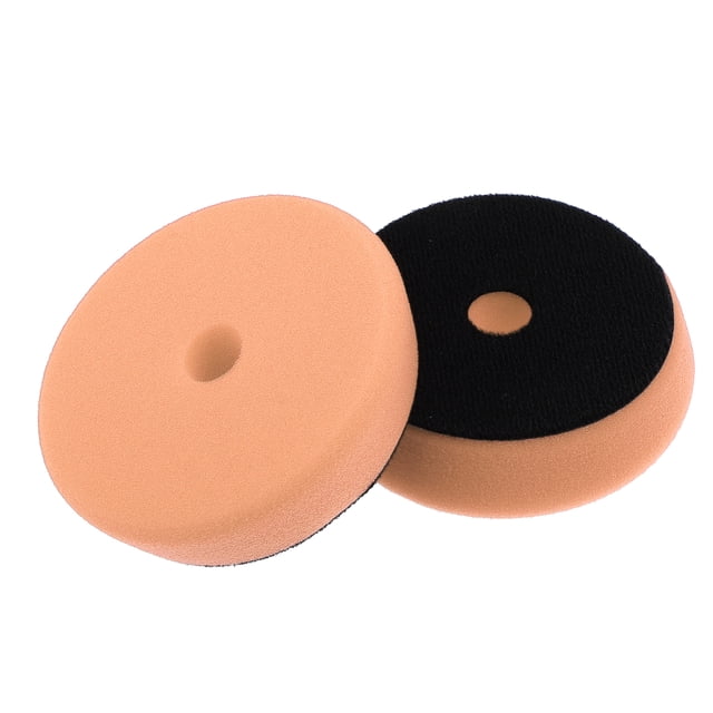 Unique Bargains 90 78mm Sponge Buffing Pads for Car Wheels Orange