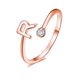 thumbnail image 1 of Fiudx Anillos de Apertura con 26 Letras En Inglés, Joyería de Circonitas para Niñas, Regalo de Moda, 1 of 1