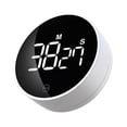 thumbnail image 1 of MIIIW MIIIW Magnetic LED Digital Timer with Adjustable Sound and Brightness, Rotating Design, NK5260 Model, 78.3X78.3X28mm, 76g, AAA Battery Powered, 1 of 7