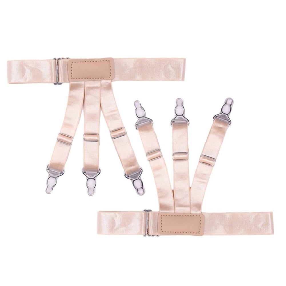 Shirt Stays Garter Sock Elastic Holder Strap Non-Slip Suspender Locking Clamp
